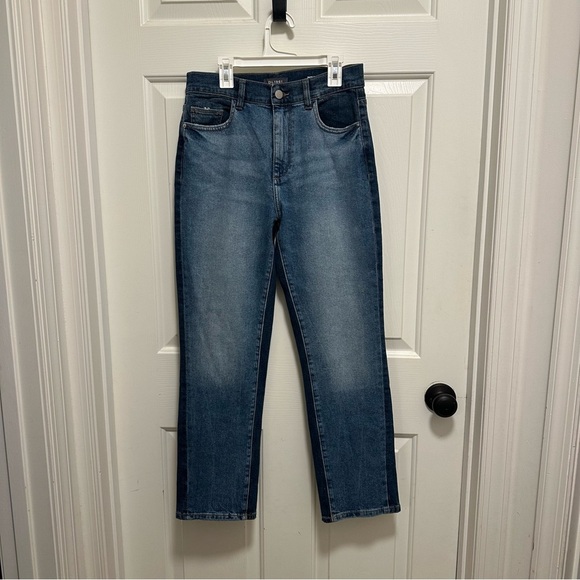 DL1961 Patti Straight High Rise Vintage Ankle Denim Jeans twilight hour Size 27 - Picture 3 of 10